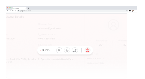Record & Capture UI issues